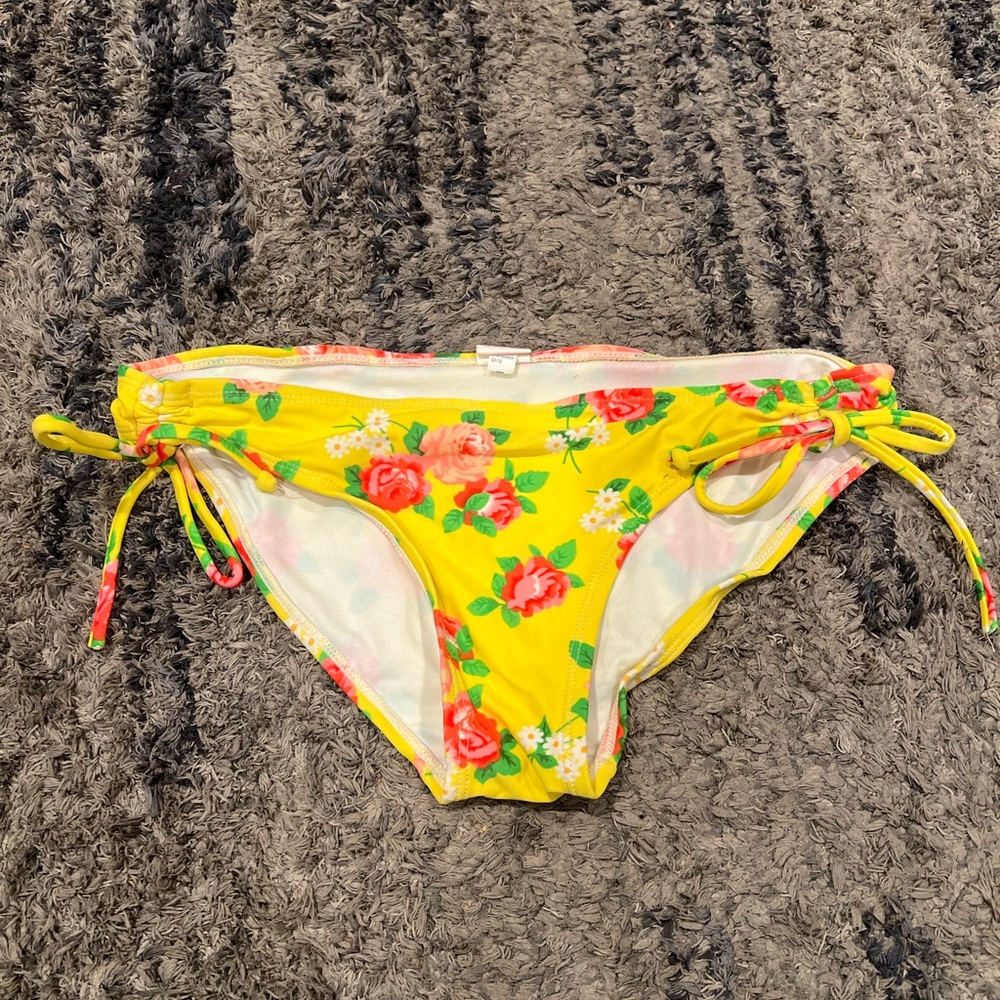 Xhilaration Yellow Floral Bikini Bottom